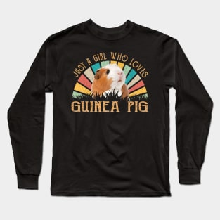 Curls and Cuteness Just A Girl Who Loves Guinea Pig's Canine Long Sleeve T-Shirt